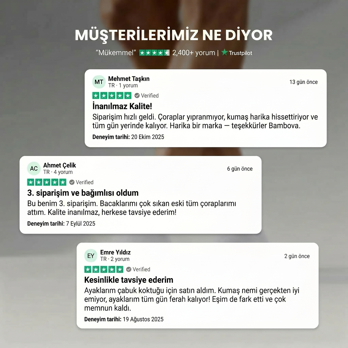 Bambova Antibakteriyel Bambu Çorap